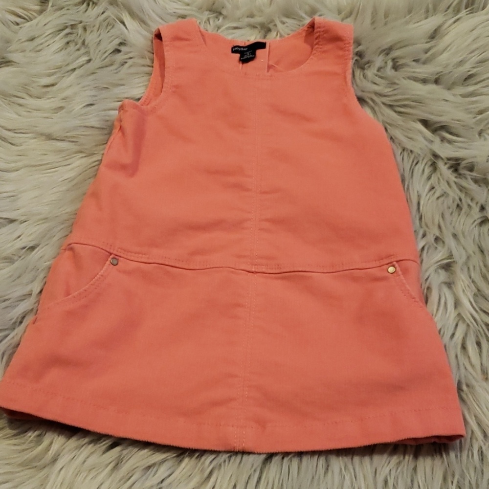 Baby Gap Coral Sleeveless Corduroy Dress